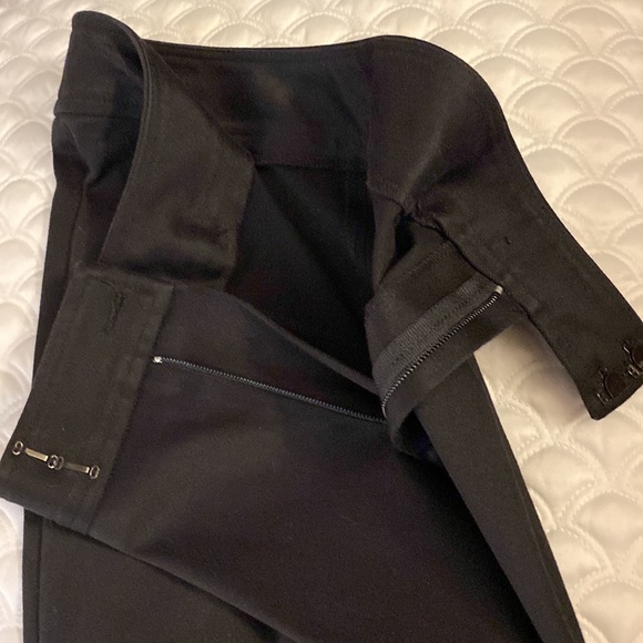 &TROUSERS Brand, Black Cotton Cigarette Trousers with a Kiss of Spandex Sz 2 - Picture 7 of 15